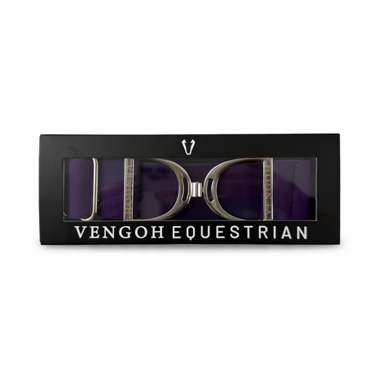 Coffret cadeau Vengoh : Ceinture élastique Purple et boucle Silver dans son écrin
