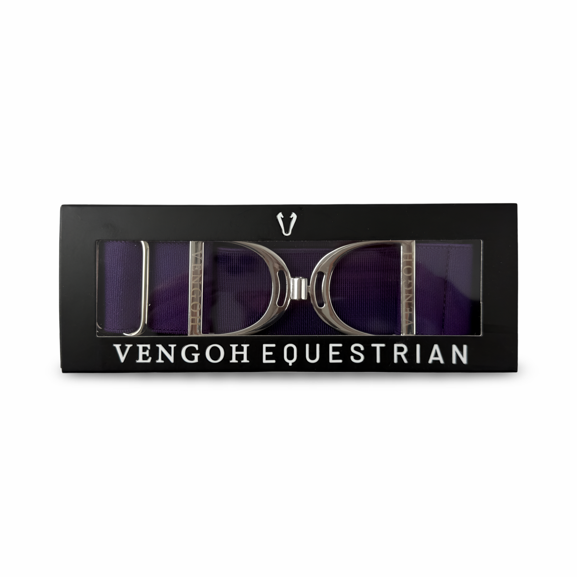 Coffret cadeau Vengoh : Ceinture élastique Purple et boucle Silver dans son écrin