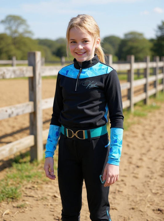 Vengoh Dahlia Kids Leggings Blue