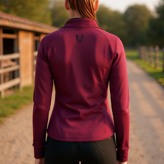 Veste de sport équestre femme Vengoh Lily Vest Burgundy - Liberté de mouvement optimale