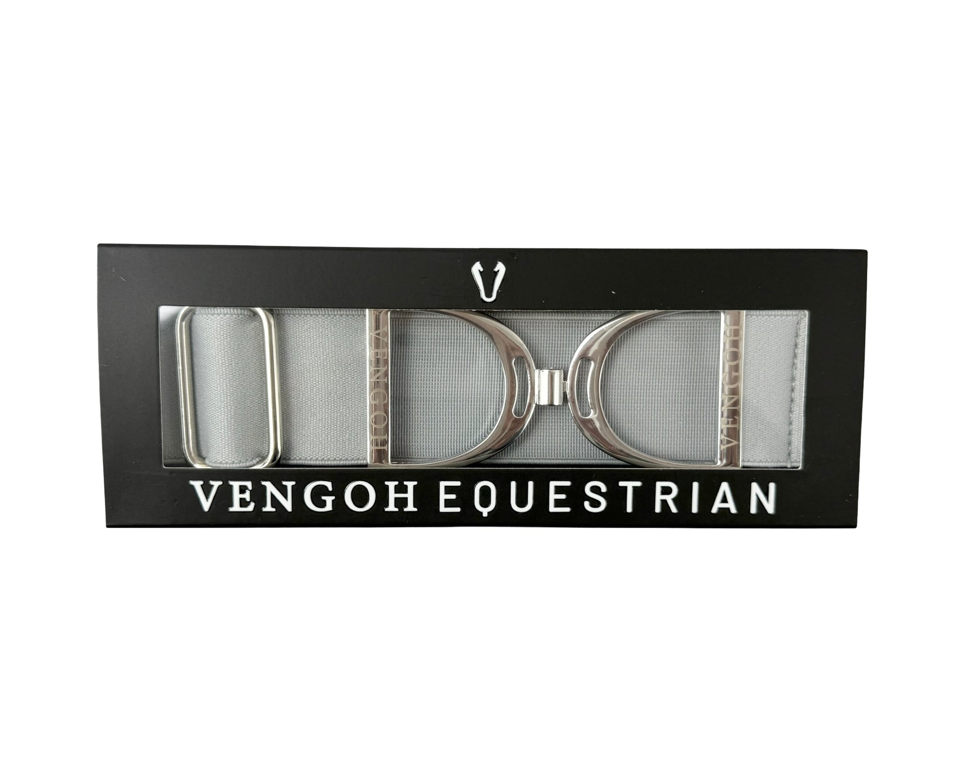 Coffret cadeau Vengoh : Ceinture élastique Light Grey et boucle Silver dans son écrin