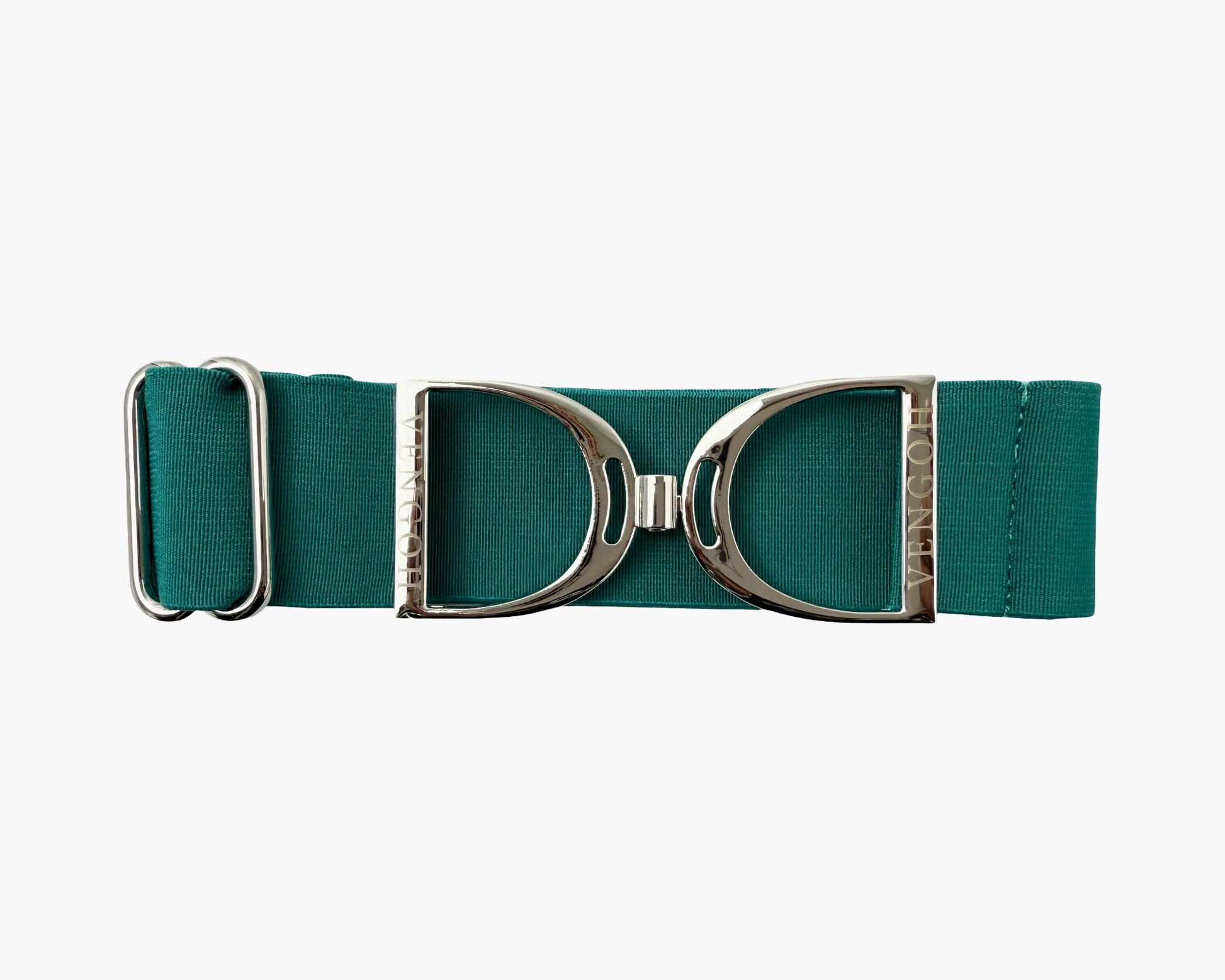 Détail boucle Silver Argentée sur ceinture élastique enfant Vengoh Baby Blue