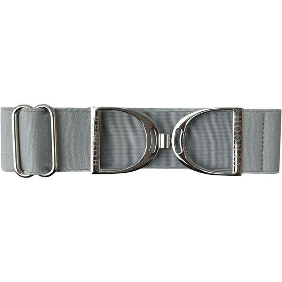 Boucle Silver Argentée sur ceinture élastique Vengoh Light Grey - Finition technique