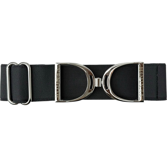Boucle Silver Argentée sur ceinture élastique Vengoh Anthracite - Design sobre et technique