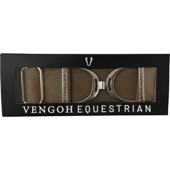 Coffret cadeau Vengoh : Ceinture élastique Brown et boucle Silver dans son écrin