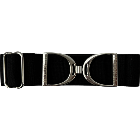 Boucle Silver Argentée sur ceinture élastique Vengoh Black - Confort technique