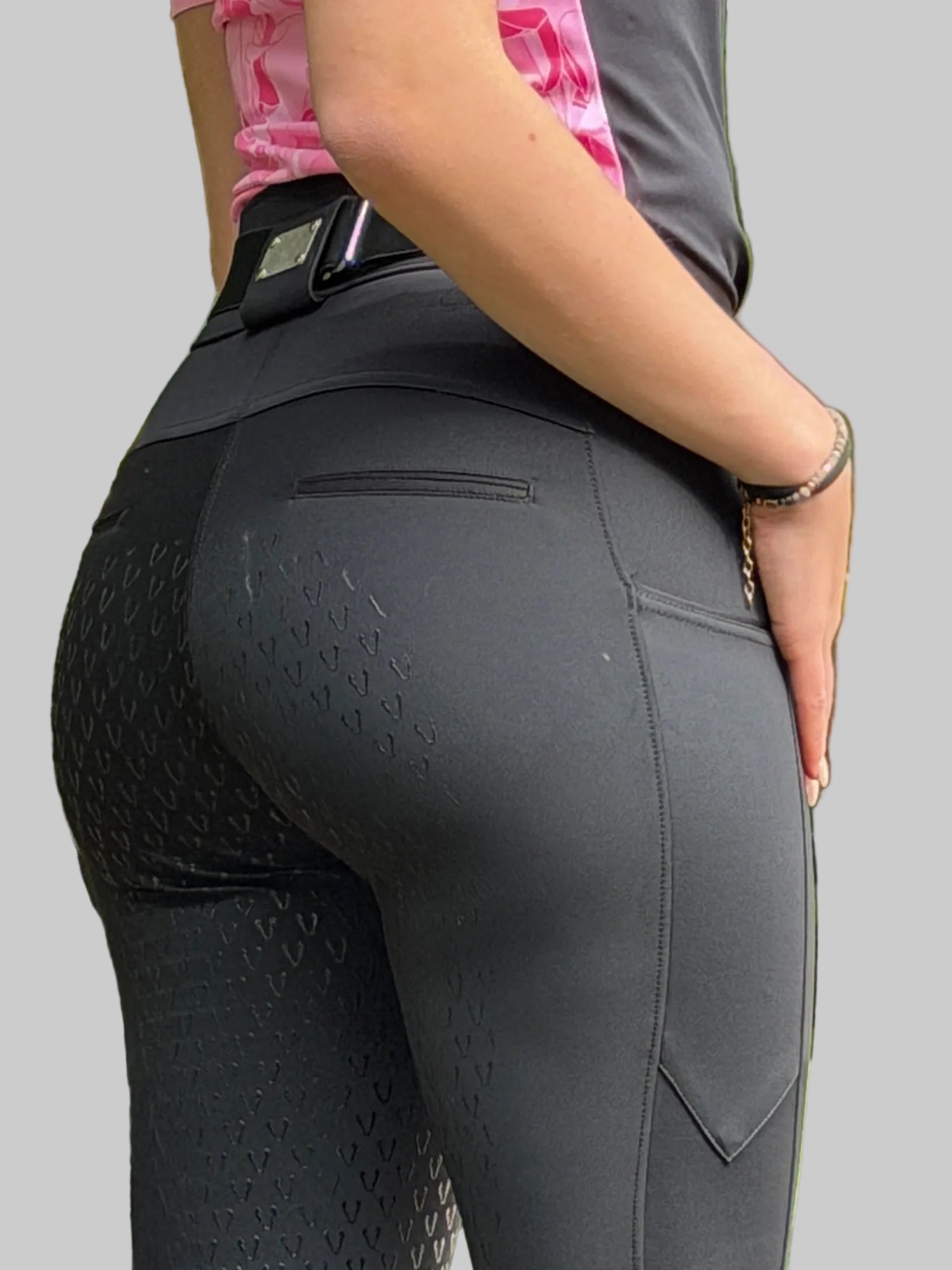 Pantalon d'équitation hiver Vengoh Iris W Breeches coloris Noir Black - Tissu technique chaud et thermique