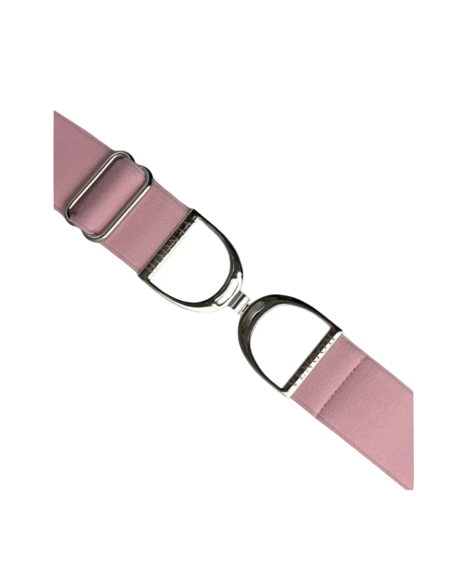 Ceinture équitation élastique Vengoh Pink Rose - Boucle Silver - Taille unique