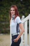 Top équitation technique femme Vengoh Daisy Base Layer Baby Blue Bleu Ciel - Manches courtes
