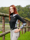 Pantalon équitation femme Vengoh Iris Breeches Light Grey Gris Clair - Taille haute galbante